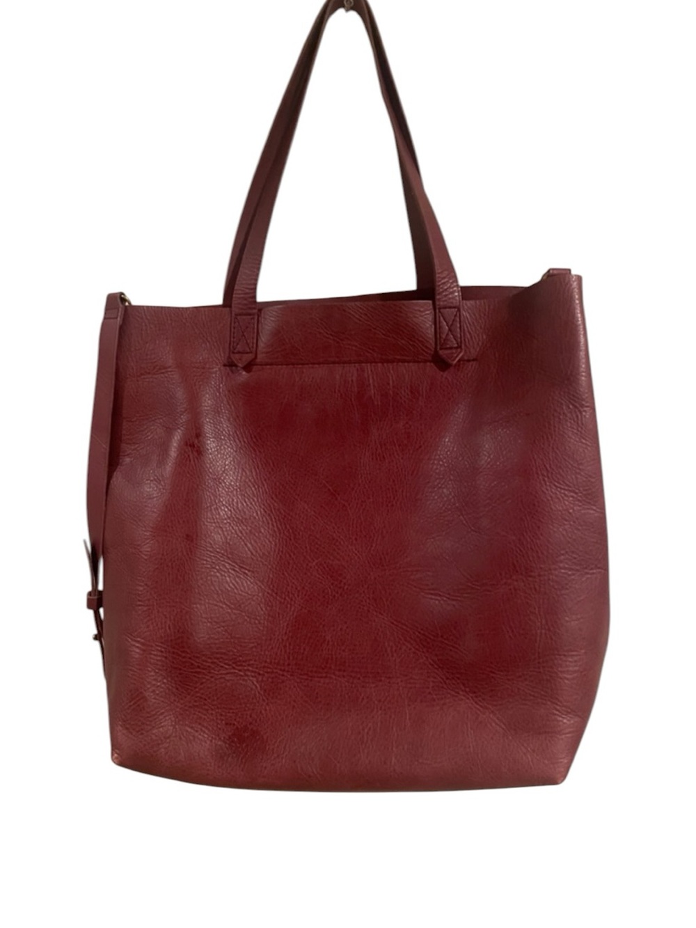 Madewell Leather Classic Burgundy Tote Bag – Women’s Everyday Shoulder Bag